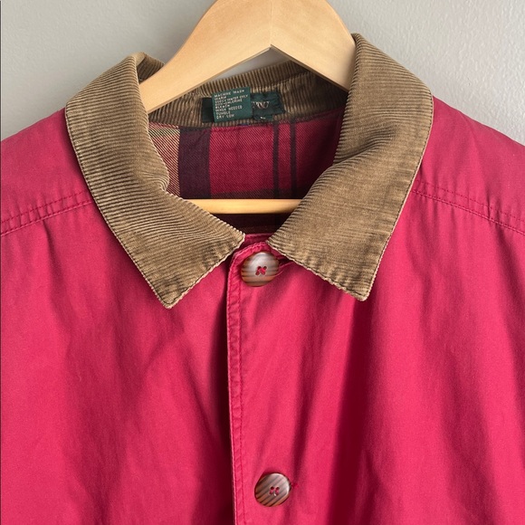 J. Crew Vintage Barn chore dust jacket, flannel lined red oarsman coat Men’s L - Picture 2 of 8